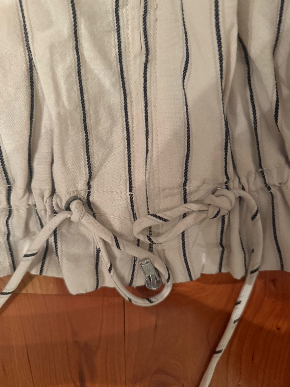 Free People Devon Striped Balloon Funnel-Neck Jacket - Picture 3 of 3